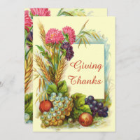 Fruits colorés et fleurs de thanksgiving vintage