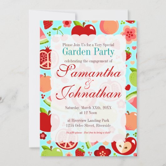 Invitation Fruits Cutie (Devant)
