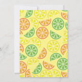 Invitation Fruits d'agrumes colorés 1er anniversaire Invitati (Dos)