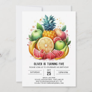 Invitation Fruits de banane juteuse bohème Anniversaire