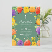 Invitation Fruits de danse mignonette Anniversaire (Debout devant)