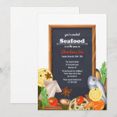 Invitation Fruits de mer au menu de l'invitation (Devant / Derrière)