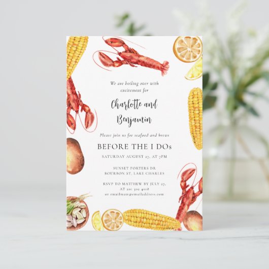 Invitation Fruits de mer Bouillir Derrière Je fais Partie Eng (Debout devant)