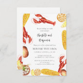 Invitation Fruits de mer Bouillir Derrière Je fais Partie Eng (Devant / Derrière)