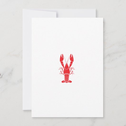 Invitation Fruits de mer chauffants Fête à ébullition (Dos)