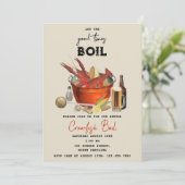Invitation Fruits de mer Été annuel Crawfish Boisson Party (Debout devant)