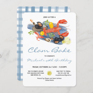 Invitation Fruits de mer Faible Pays Clam Bake Party