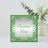 Invitation Fruits de Noël élégants et verts (Debout devant)