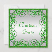 Invitation Fruits de Noël élégants et verts (Devant)