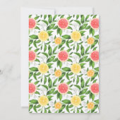 Invitation Fruits de raisin et Oranges Chalkboard Bébé saupou (Dos)