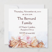 Invitation FRUITS DE SAISON 6- HARICOTS ET ROSE Thanksgiving (Dos)