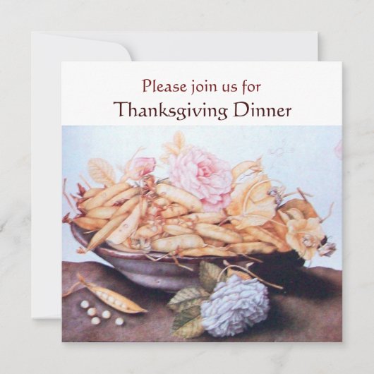 Invitation FRUITS DE SAISON 6- HARICOTS ET ROSE Thanksgiving (Devant)