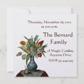 Invitation Fruits de saison / Dîner de Thanksgiving TULIPES g (Dos)