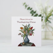 Invitation Fruits de saison / Dîner de Thanksgiving TULIPES g (Debout devant)