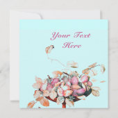 INVITATION FRUITS DE SAISON / FLEURS, PRUNES, ET FEUILLE (Dos)