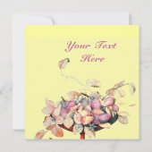 INVITATION FRUITS DE SAISON / FLEURS, PRUNES, ET FEUILLE (Dos)