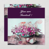 INVITATION FRUITS DE SAISON / FRAISES ET POIRES (Devant / Derrière)