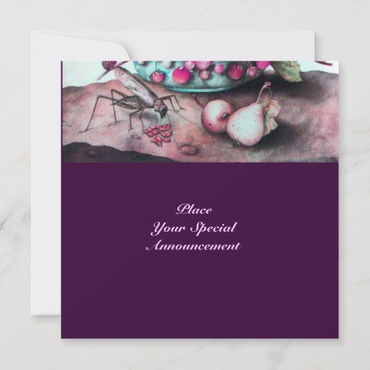 INVITATION FRUITS DE SAISON / FRAISES ET POIRES (Dos)