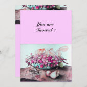 INVITATION FRUITS DE SAISON / FRAISES ET POIRES (Devant / Derrière)