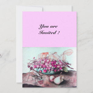 INVITATION FRUITS DE SAISON / FRAISES ET POIRES