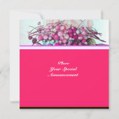 Invitation FRUITS DE SAISON / FRAISES,POIRES Rose fuchsia (Dos)