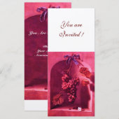 Invitation FRUITS DE SAISON - PROSPÉRITÉ champagne rose rouge (Devant / Derrière)