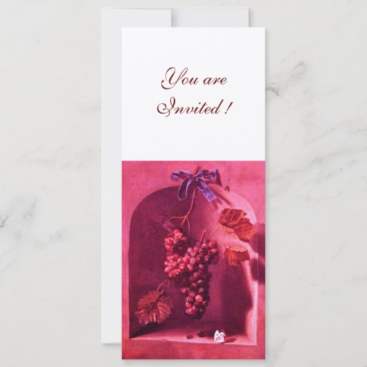 Invitation FRUITS DE SAISON - PROSPÉRITÉ champagne rose rouge (Devant)