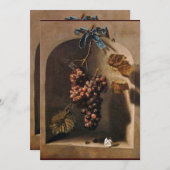 Invitation FRUITS DE SAISON - PROSPÉRITÉ, jaune vert marron (Devant / Derrière)