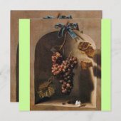 Invitation FRUITS DE SAISON - PROSPÉRITÉ, jaune vert marron (Devant / Derrière)