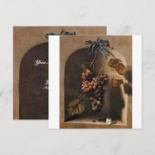 Invitation FRUITS DE SAISON - PROSPÉRITÉ, jaune vert marron (Devant / Derrière)