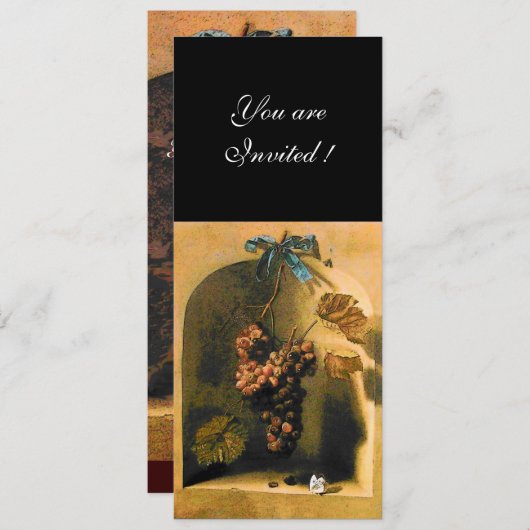 Invitation FRUITS DE SAISON - PROSPÉRITÉ, marron vert jaune (Devant / Derrière)