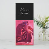 Invitation FRUITS DE SAISON - PROSPÉRITÉ , rose rouge noir (Debout devant)
