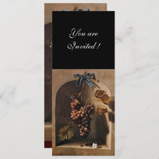 Invitation FRUITS DE SAISON - PROSPÉRITÉ, vert brun (Devant / Derrière)