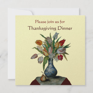 Invitation FRUITS DE SAISON / TULIPS Thanksgiving Diner or