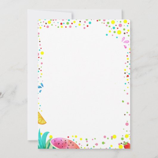 Invitation Fruits d'été 2e Fille Anniversaire Twotti Frutti m (Dos)