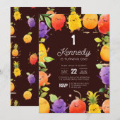 Invitation Fruits d'été Anniversaire (Devant / Derrière)