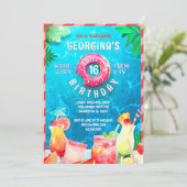 Invitation Fruits d'été Boissons sucrées 16 fêtes Anniversair (Debout devant)