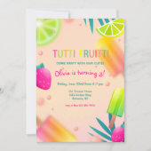 Invitation Fruits d'été et glaces à l'eau (Devant)