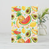 Invitation Fruits d'été frais Motif (Debout devant)