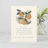 Invitation Fruits d'hiver Noël Cocktail Fête Fête (Debout devant)