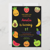 Invitation Fruits doux anniversaire (Devant)