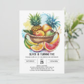 Invitation Fruits en ligne Chic Anniversaire (Debout devant)