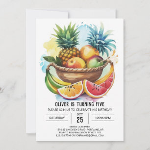 Invitation Fruits en ligne Chic Anniversaire