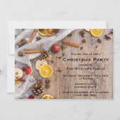 Invitation Fruits et épices Fête de Noël décorative (Devant)