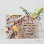 Invitation Fruits et épices Fête de Noël décorative (Debout devant)