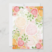 Invitation Fruits et fleurs d'agrumes Brunch pour bébé (Dos)