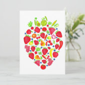 Invitation Fruits et légumes (Debout devant)