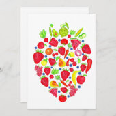 Invitation Fruits et légumes (Devant / Derrière)