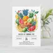 Invitation Fruits Fiesta Boho Anniversaire (Debout devant)