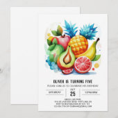 Invitation Fruits Juicy Watermelon en ligne Anniversaire (Devant / Derrière)